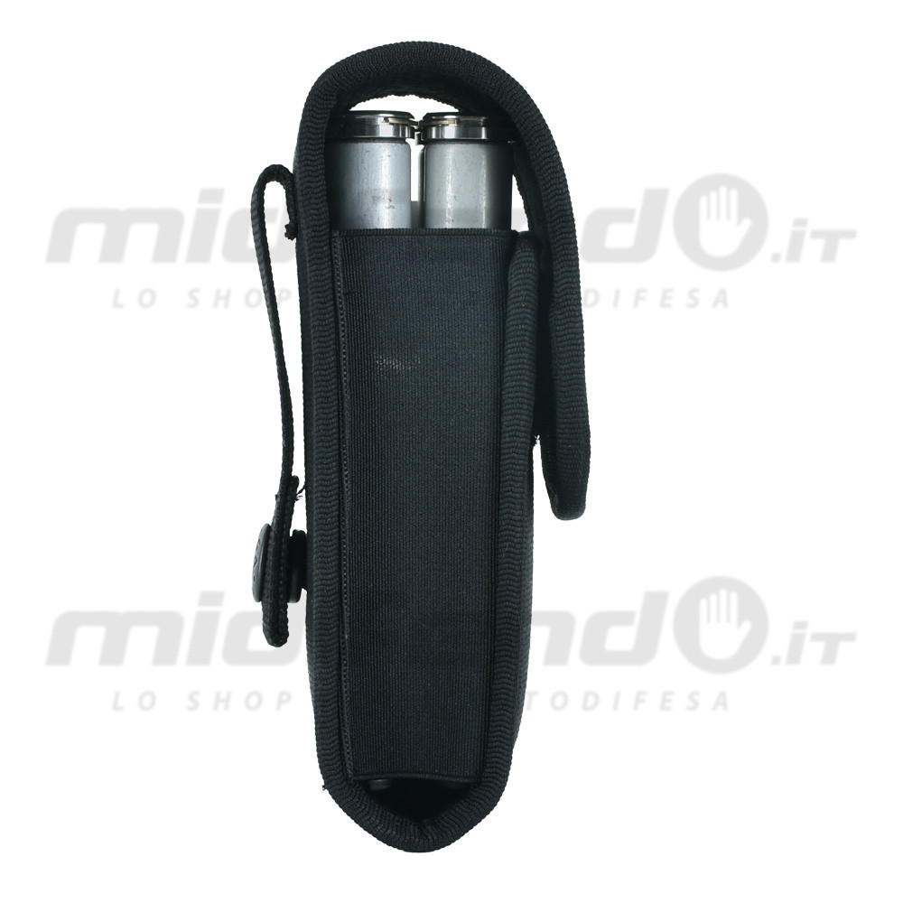 Porta caricatore nero in cordura per cartucce JPX con clip rotante da cintura per sicurezza e trasporto