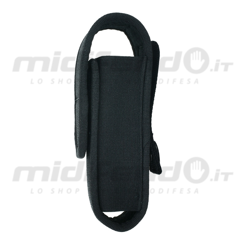 Porta caricatore JPX nero in cordura con clip cintura rotante per cartucce ricarica pistola autodifesa