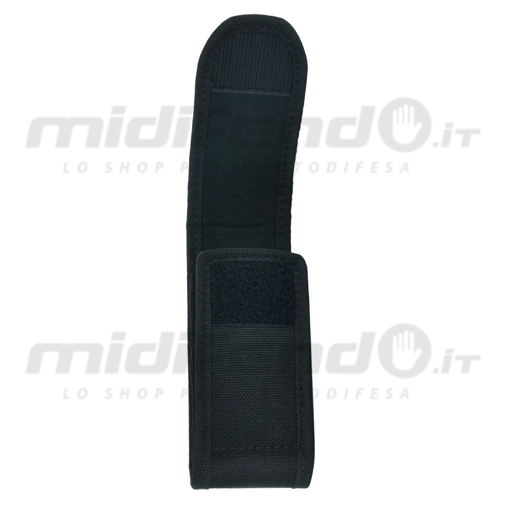 Porta caricatore JPX nero in cordura con clip cintura e chiusura velcro per cartucce ricarica spray al peperoncino